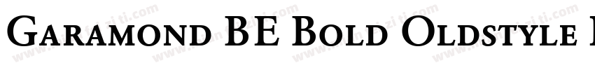 Garamond BE Bold Oldstyle Figures字体转换